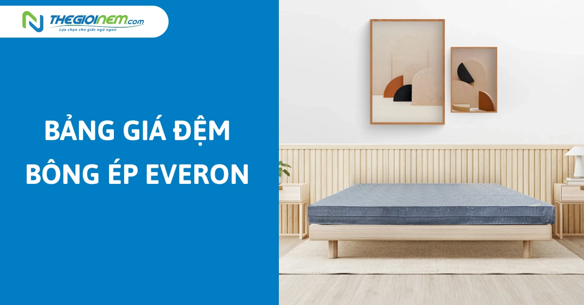 Bảng giá tham khảo đệm bông ép Everon tại cửa hàng