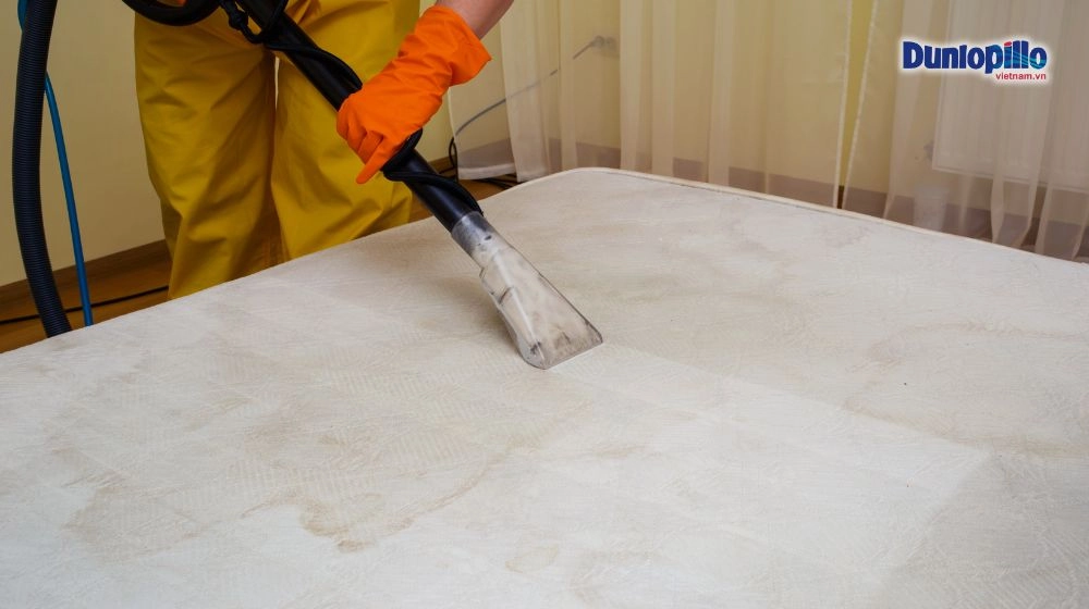 bề mặt vải nệm Dunlopillo dệt thoáng khí sang trọng