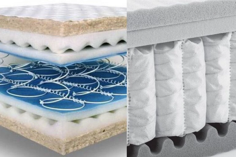 so sánh đệm lò xo Hanvico với foam cao su