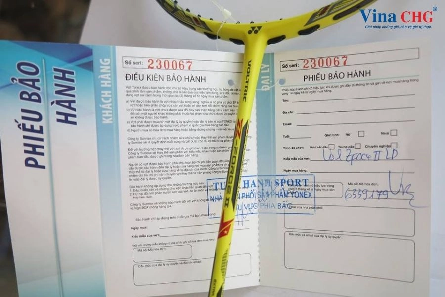 Thẻ bảo hành nệm Thắng Lợi kèm phụ kiện