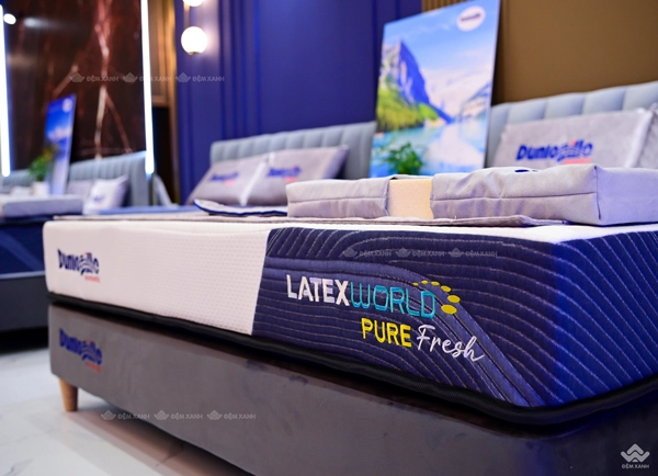 thẻ giá đệm Dunlopillo tại showroom TheGioiDemViet