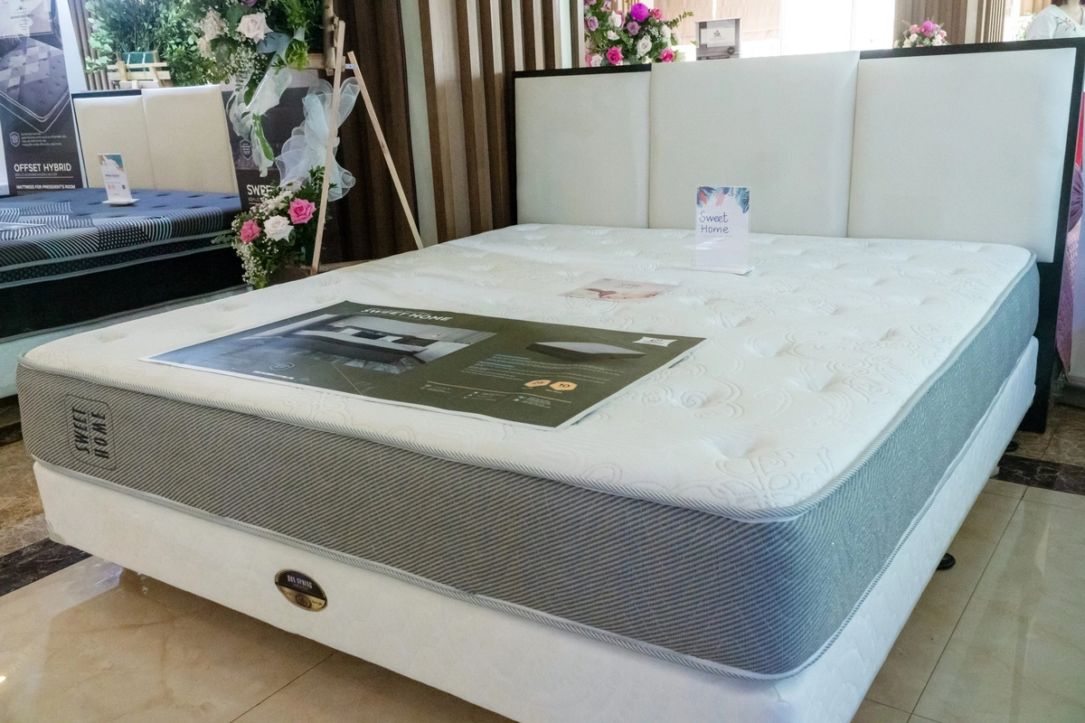 bảng cắt mẫu foam lò xo cao su tại Đệm Xanh