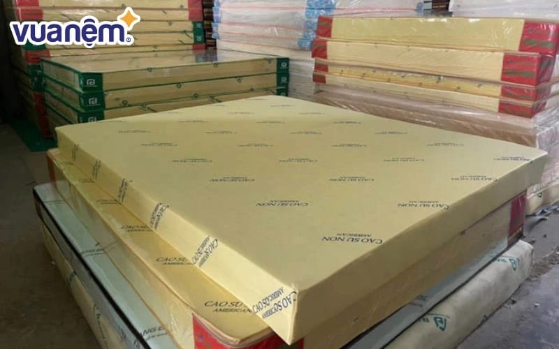 bảng giá nệm cao su Kim Đan theo kích thước