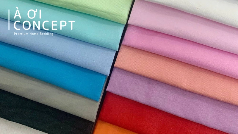 bảng mẫu cotton Ai Cập lụa và tencel Lenzing