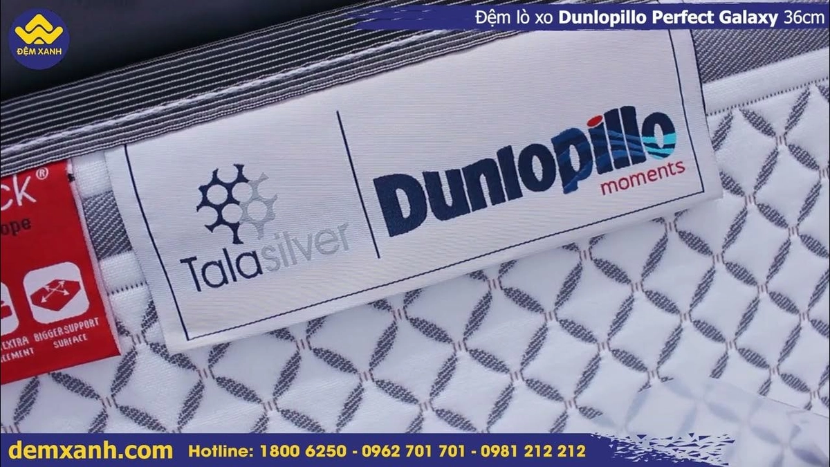 cận cảnh bọt latex Dunlopillo và lỗ thoáng