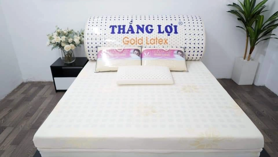 cận cảnh nệm Thắng Lợi Gold Latex cấu trúc lỗ