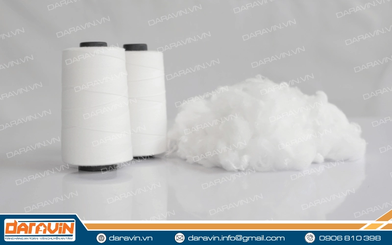 cận cảnh sợi xơ Polyester ép nhiệt Vikosan