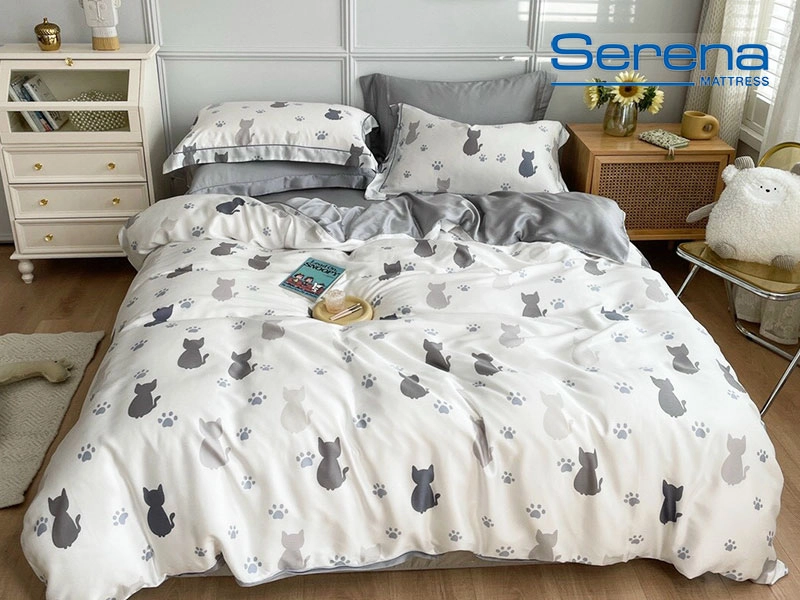 chăn ga gối đệm Tencel mát mịn trong phòng ngủ