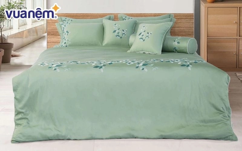 chăn Tencel Everon trên giường phòng ngủ