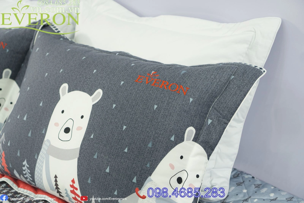 Chất liệu gối Everon cho bé thoáng khí