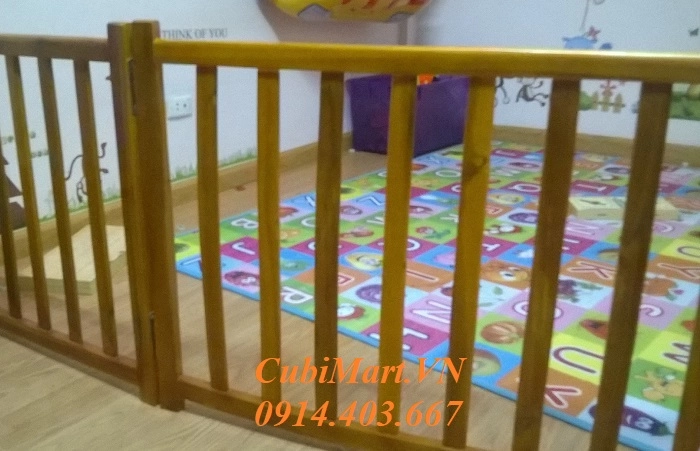 đệm quây cũi lắp sai vượt mép thành cũi