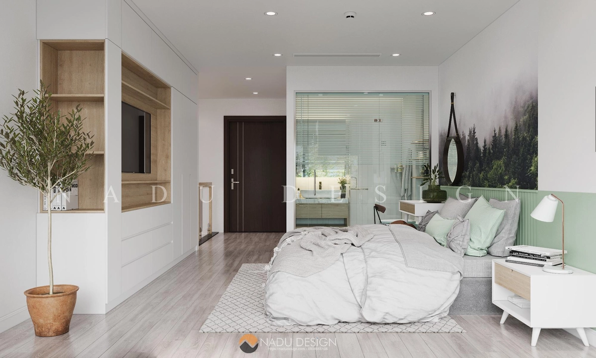 đệm queen 160x200 trong phòng 12m2