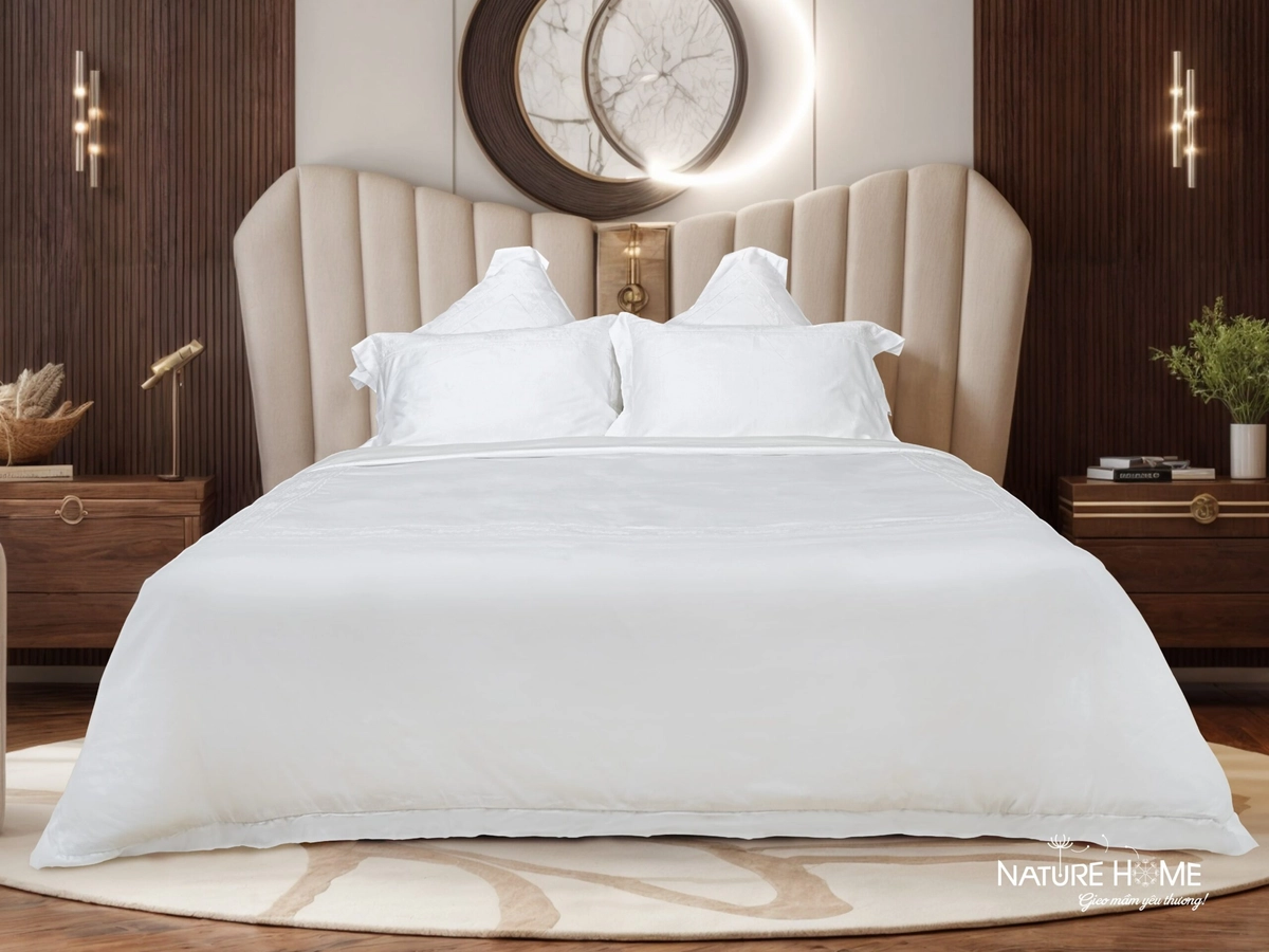 ga tencel màu trắng kem trong phòng contemporary