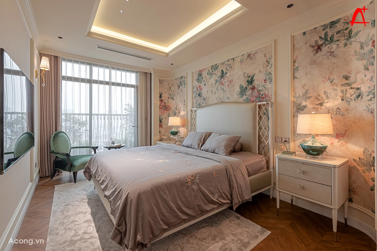 giường layer nhiều lớp phong cách Yves Delorme