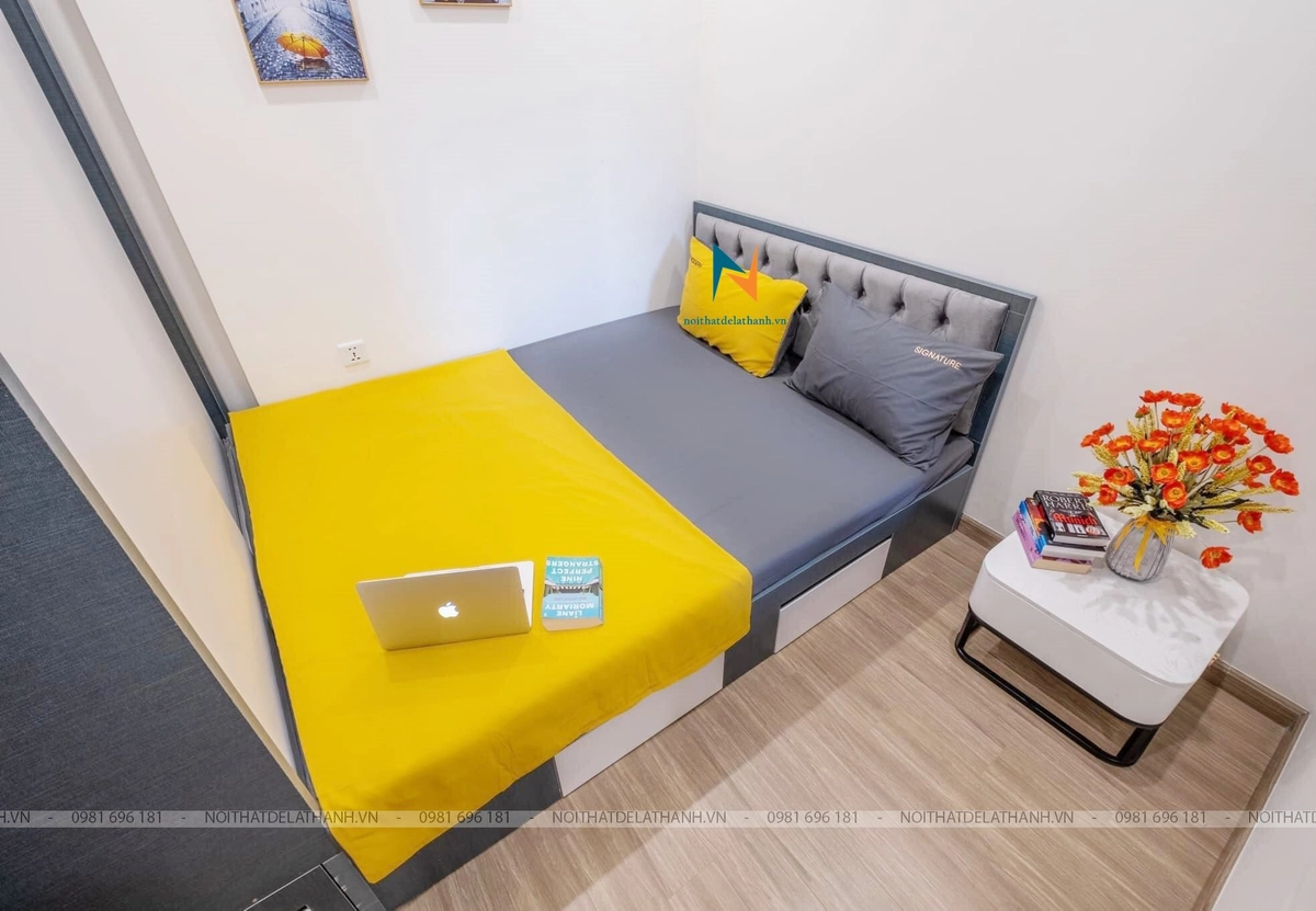 giường nan thoáng kết hợp nệm Royal Bliss chuẩn
