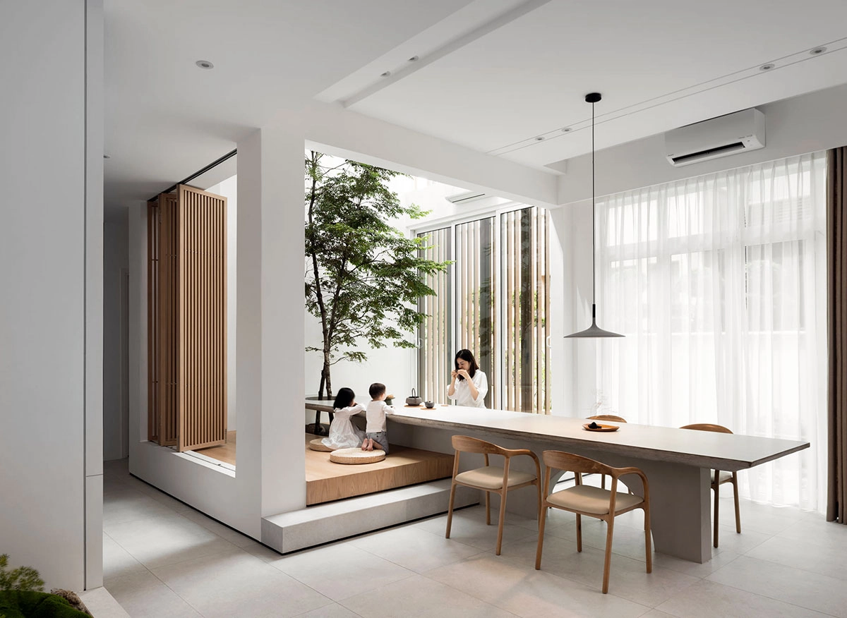 Góc phòng ngủ tối giản với chăn Lanaform ấm áp