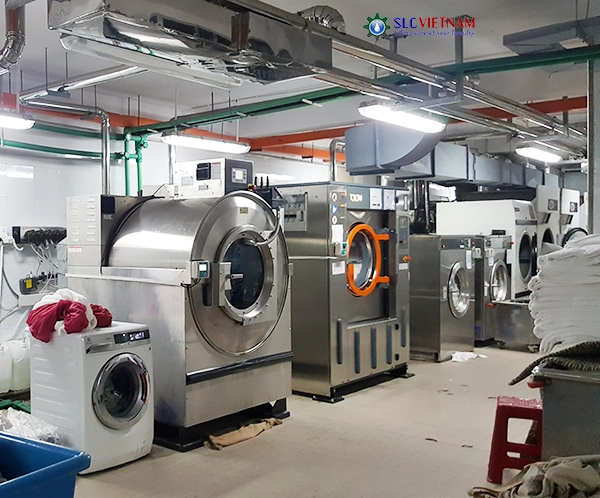 hệ thống giặt là công nghiệp xử lý ga trắng