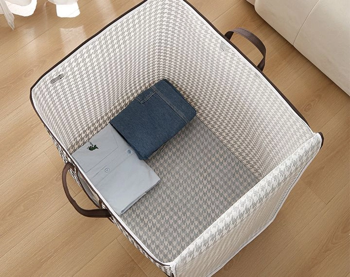 hộp đựng chăn ga cotton gọn gàng trong tủ
