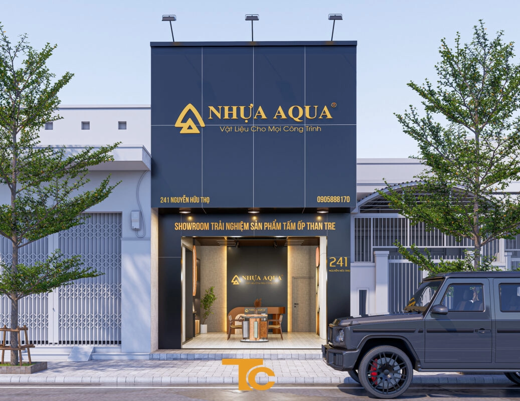 mặt tiền showroom Đệm Xanh Nguyễn Trãi nổi bật