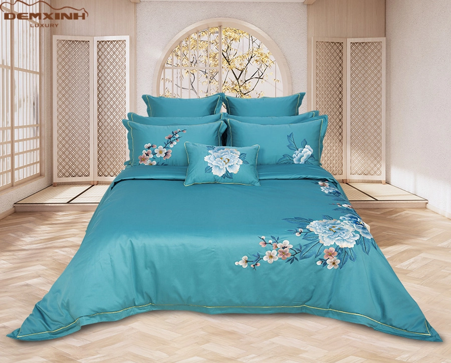 Mẫu chăn ga gối đệm cotton thoáng mát mùa hè