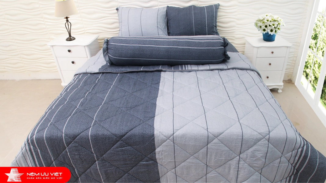 mẫu vải cotton tencel và nệm foam latex
