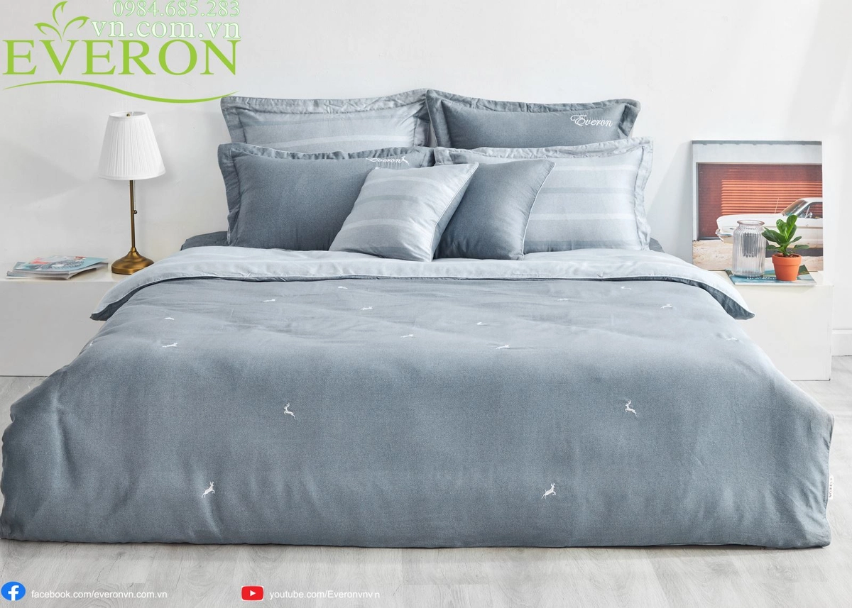 Mẫu vải Everon cotton tencel bamboo đặt cạnh nhau