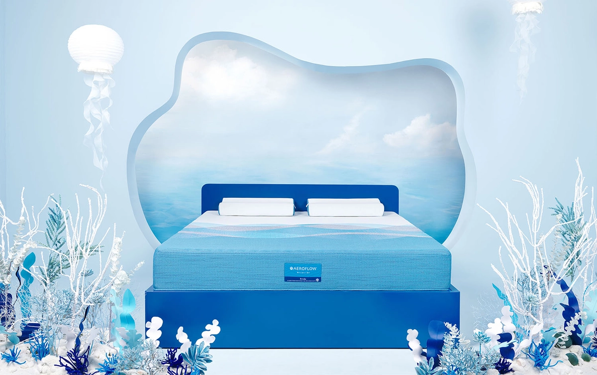 nệm foam Aeroflow Standard đặt tại khu trải nghiệm