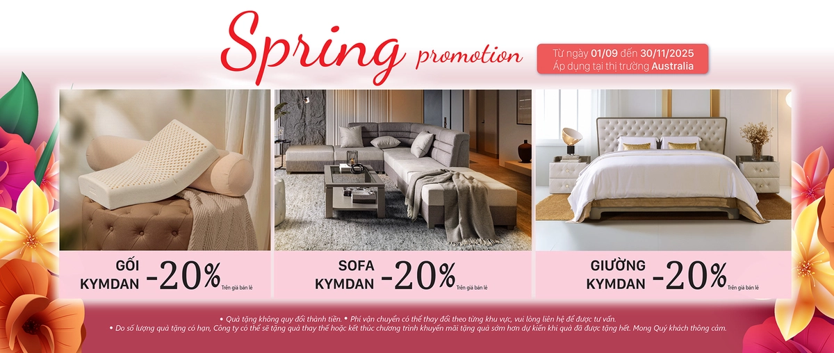 Nệm Kymdan đơn chính hãng tại showroom