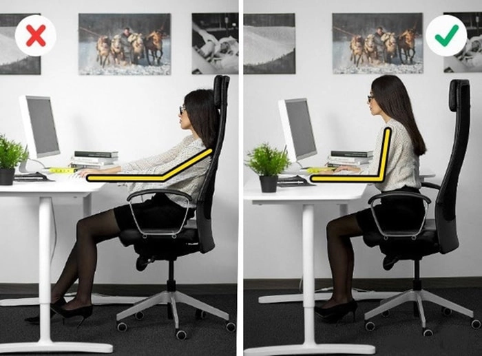 Ngồi đúng tư thế cùng đệm mông ghế văn phòng