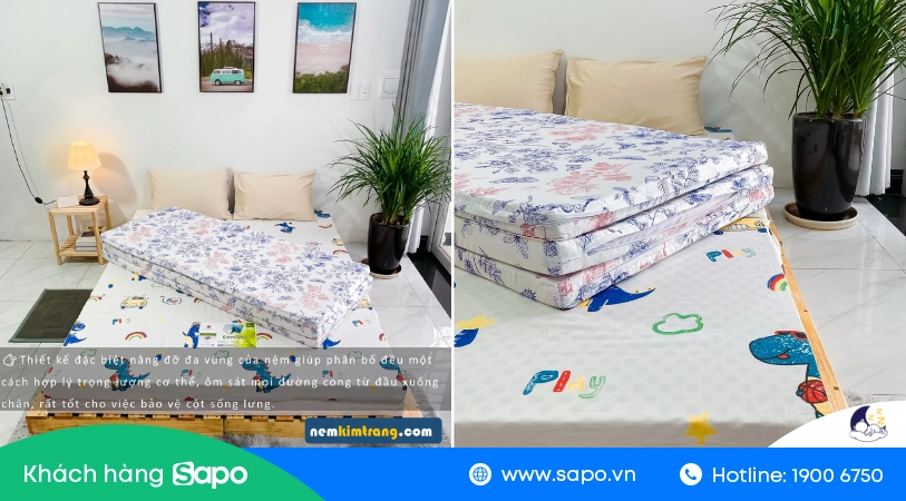 nhân viên tư vấn khách chọn nệm Kim Cương
