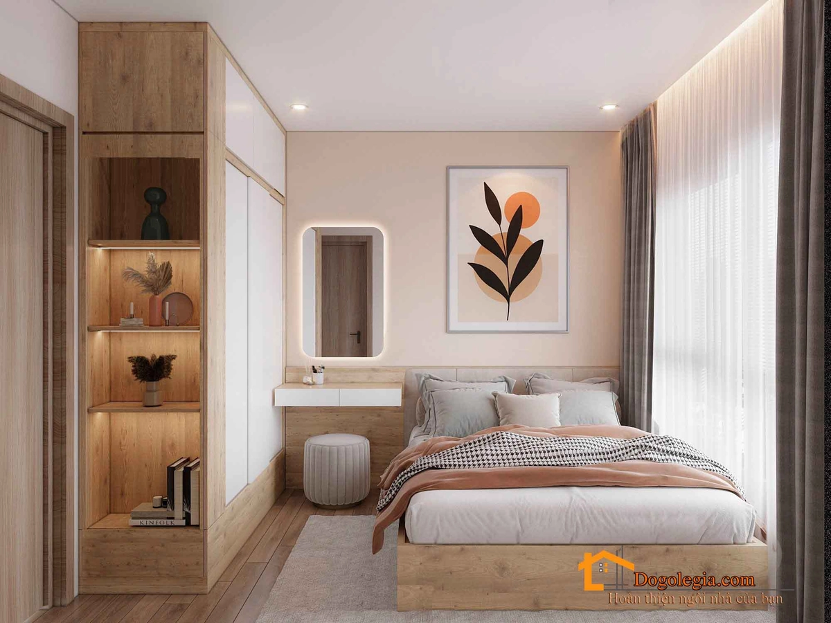 phòng ngủ cưới sang trọng với Everon tông kem