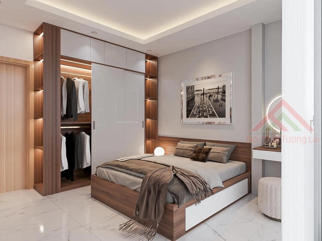 phòng ngủ hiện đại với đệm Everon 180x200 tinh tế