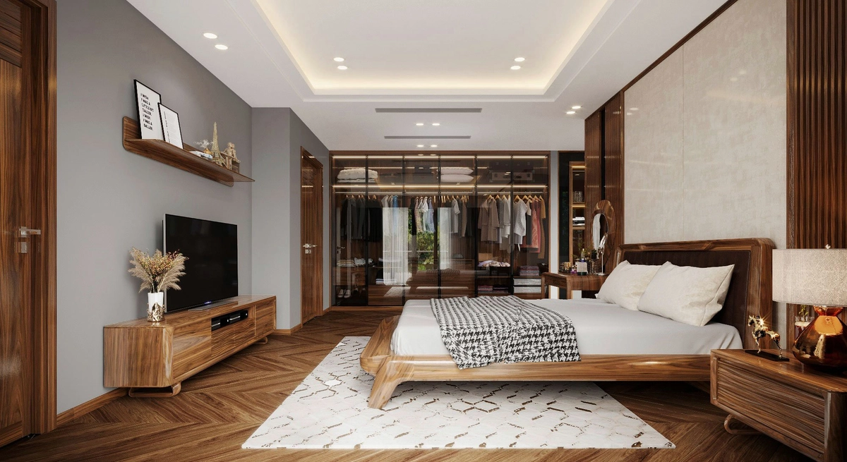 phòng ngủ hoàn chỉnh với nệm Elan tinh tế