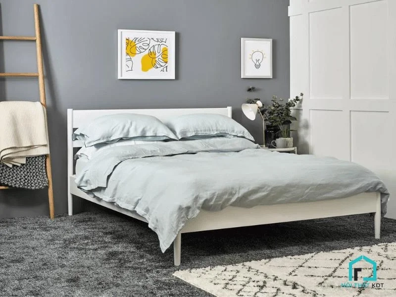 phòng ngủ tối giản bày trí đệm Everhome tinh tế
