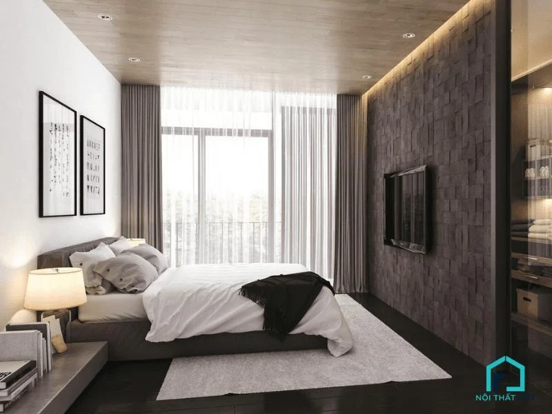 Phòng ngủ tối giản tông be với set Khathaco hoàn chỉnh
