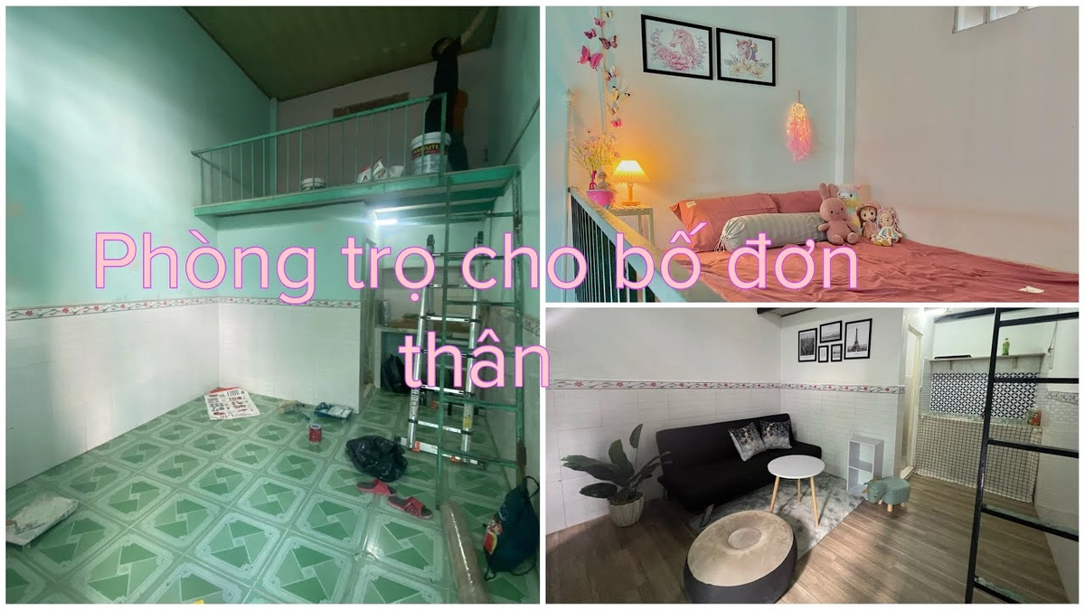 phòng trọ ngăn nắp với đệm Everon gấp ba