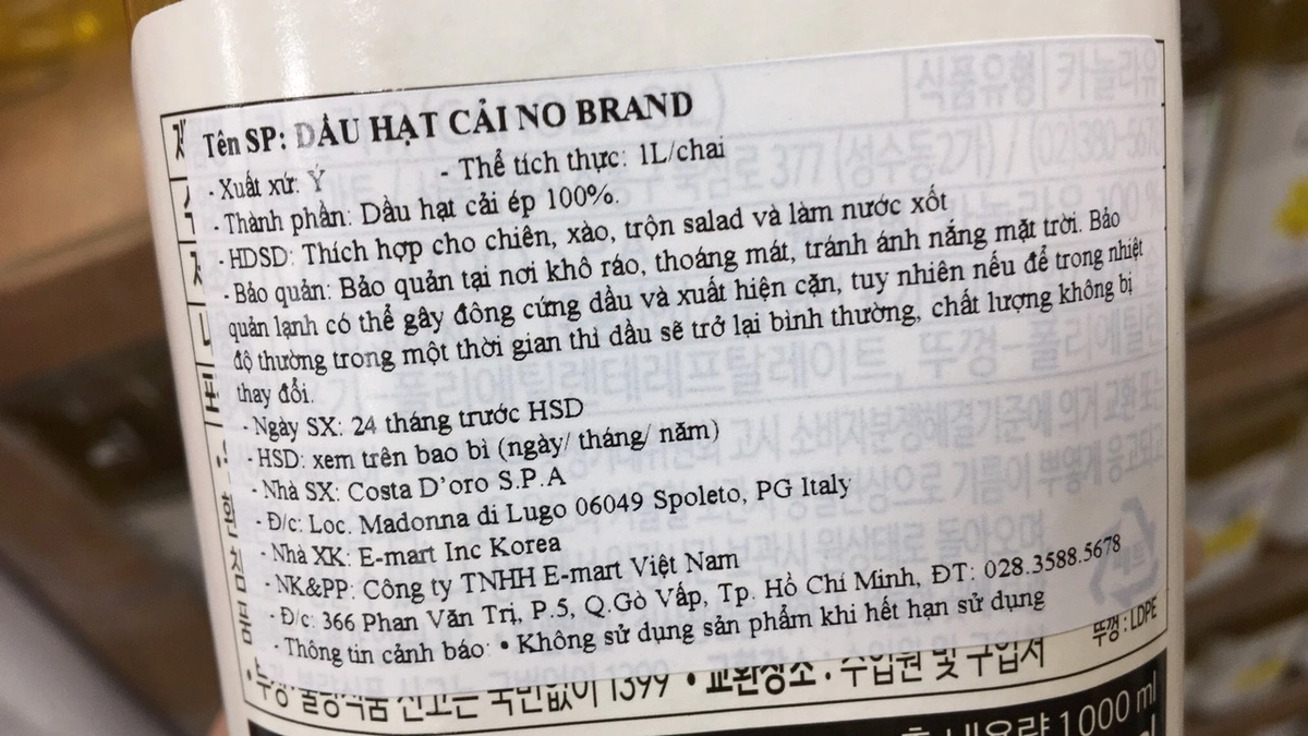 quan sát tem nhãn và mật độ sợi cotton