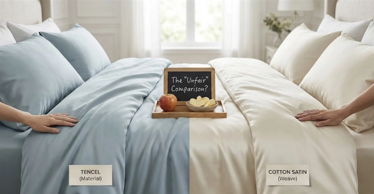 So sánh bề mặt cotton bamboo tencel của Everon
