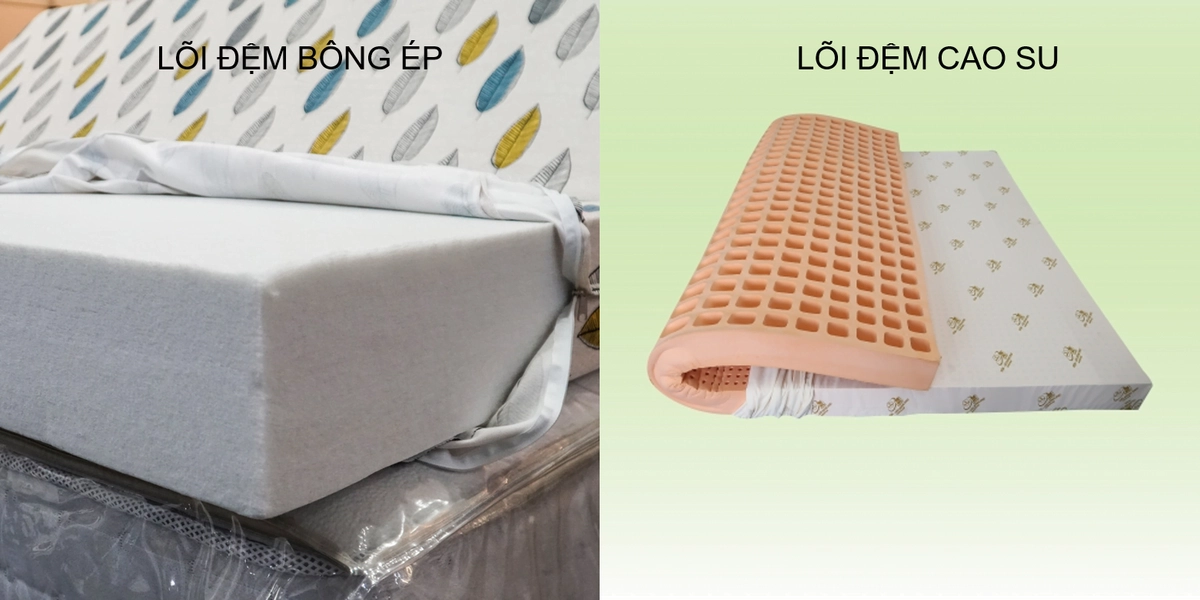 So sánh đệm bông ép với lò xo Liên Á