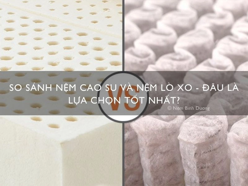 so sánh Kymdan với nệm cao su thương hiệu khác