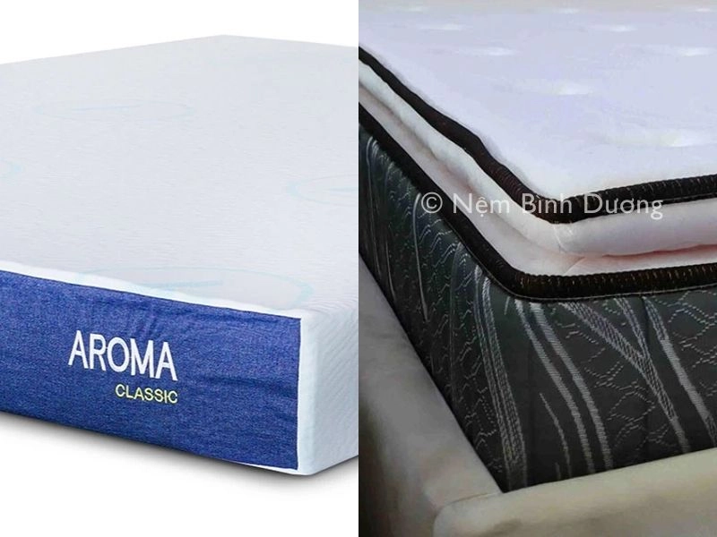 so sánh nệm latex memory foam và lò xo Thắng Lợi