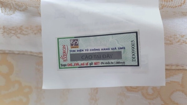 Tem chống giả Everon và mã QR trên bao bì sản phẩm