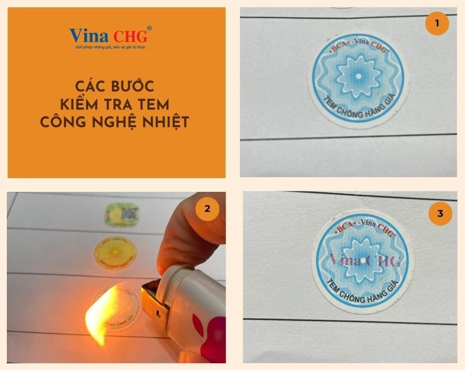 Tem chống giả và logo dập nổi trên đệm Kymdan