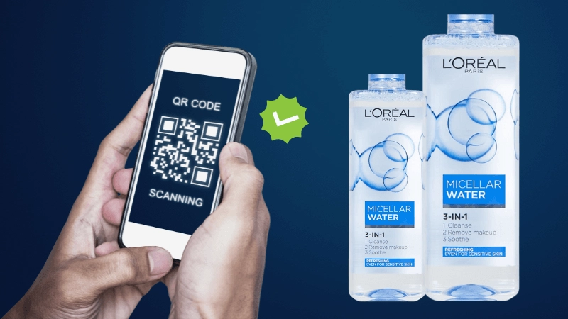 Tem chống giả và mã QR trên nệm Tatana