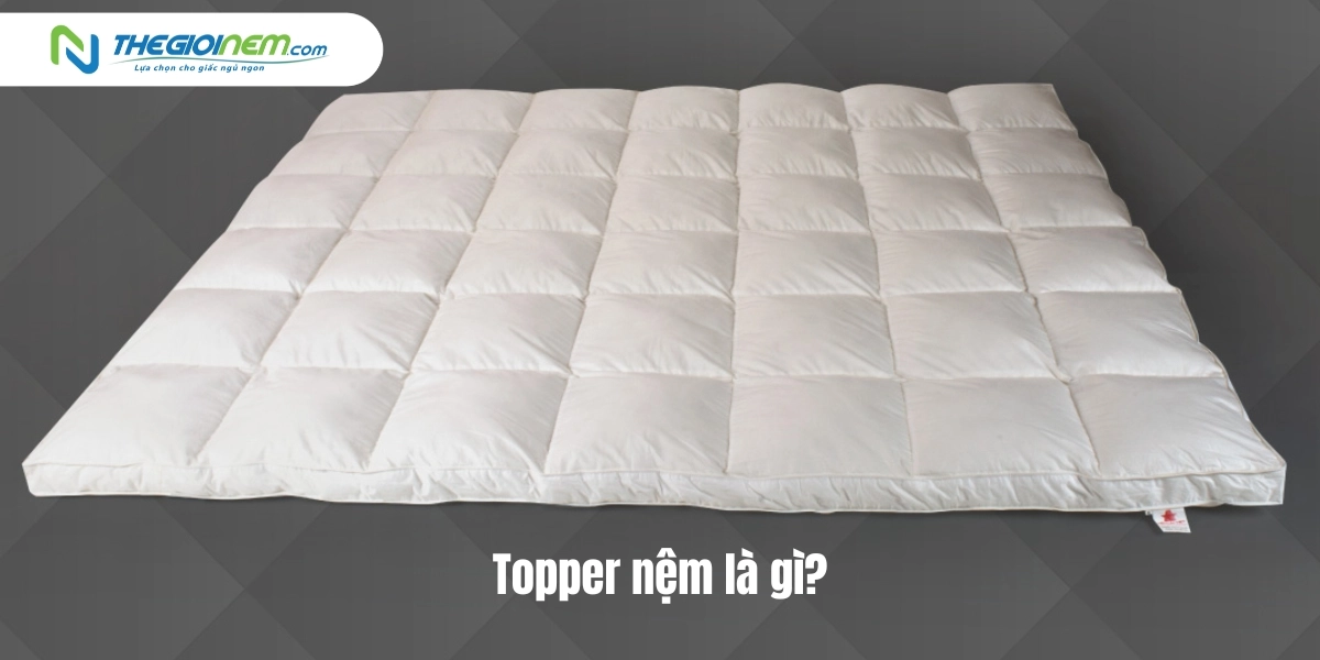 topper mỏng đặt lên nệm bông ép cứng