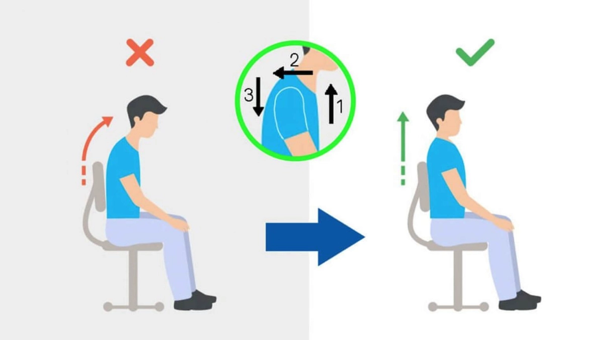 Tư thế ngồi đúng trên nệm nước lót ghế ngồi