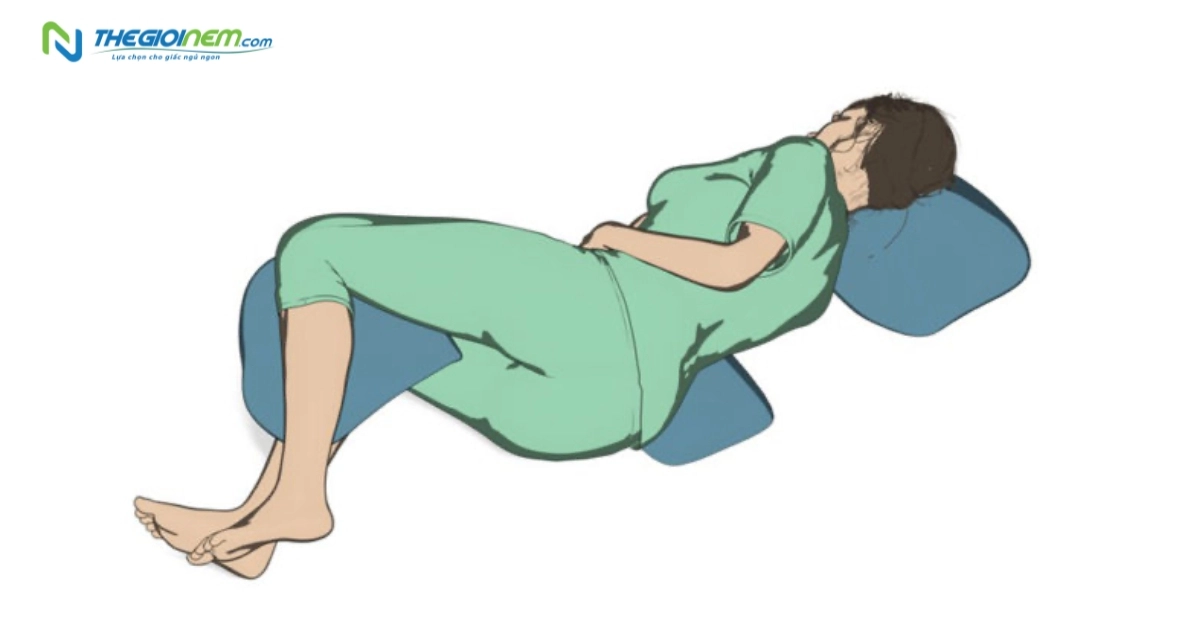 tư thế ngủ thẳng tự nhiên trên Dunlopillo