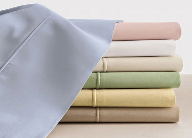 vải cotton sateen và percale của IKEA cận cảnh