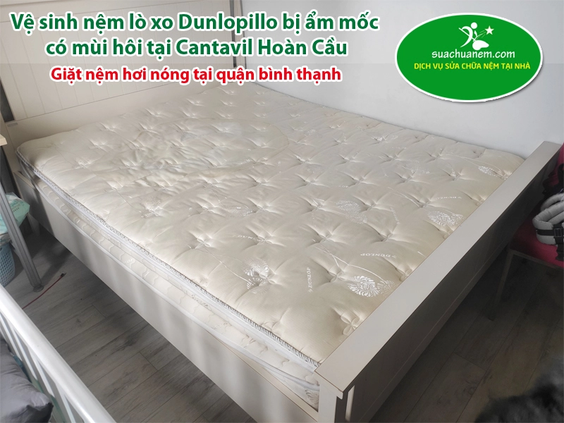 vệ sinh áo nệm Dunlopillo và phơi thoáng