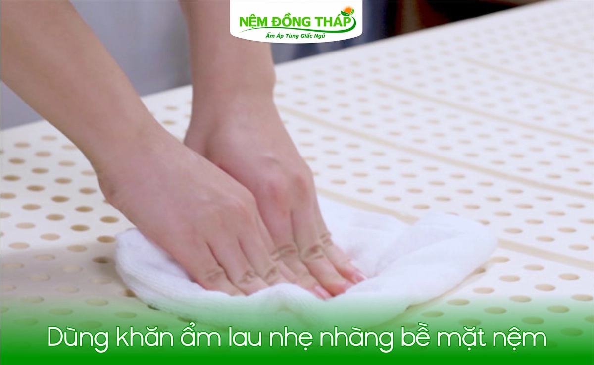 vệ sinh nệm cao su thiên nhiên tại nhà